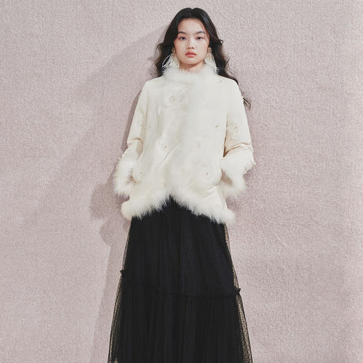 玛克门店发货：精致毛边羽绒服MF85DC753A20 商品图0