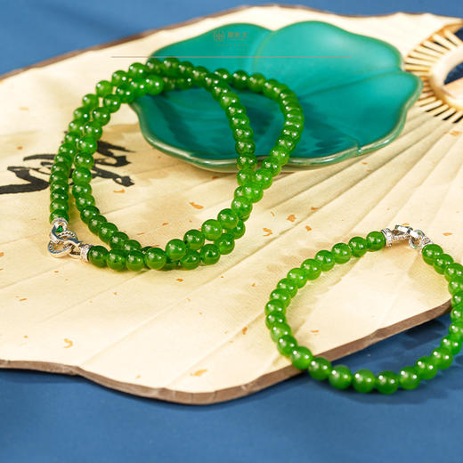 「一口价」碧玉手链项链套款 商品图3