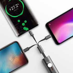  超快充数据线「全能王」 幻响 六合一100W快充金属收纳线 1米抽拉，四档伸缩