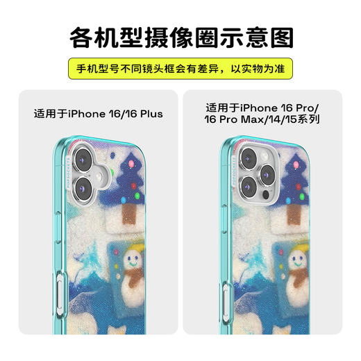 【漂浮记忆·手机壳】晚安雪人 POPCASE手机壳 MagSafe Popcase磁吸款 蓝色 日月星 圣诞 iPhone 16/15/14/13 商品图3