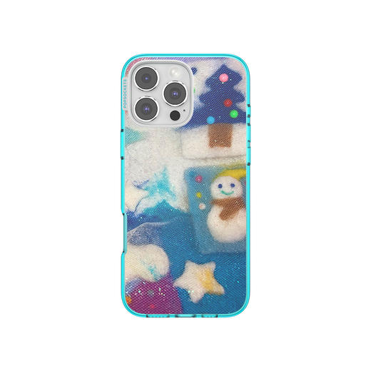 【漂浮记忆·手机壳】晚安雪人 POPCASE手机壳 MagSafe Popcase磁吸款 蓝色 日月星 圣诞 iPhone 16/15/14/13 商品图2
