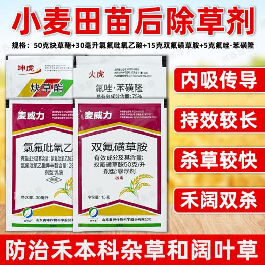 小麦苗后专用除草方案炔草酯除野燕麦看麦娘黑麦草专用除草剂正品 商品图0