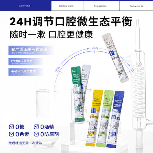 【白惜漱口水全系列）Ecoobix 白惜抗糖漱口水瓶装条装 商品图3