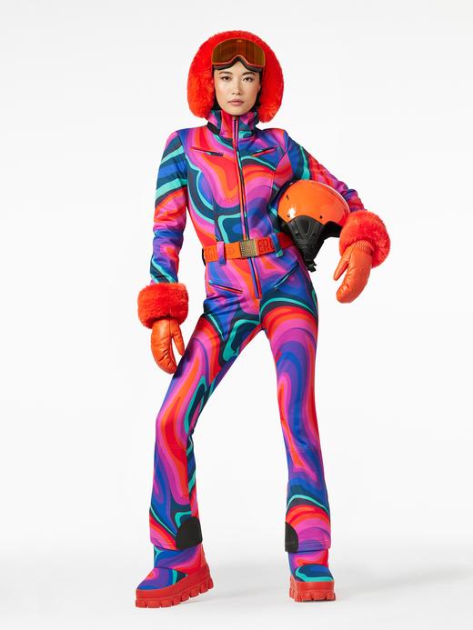 Goldbergh - La Fête Faux Border Ski Suit - absinthe rainbow - 女装 - 连体滑雪服 - 彩色 商品图4