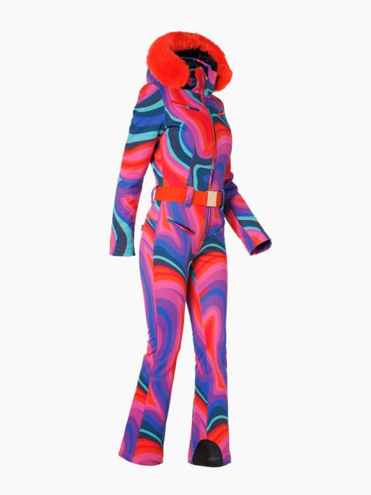 Goldbergh - La Fête Faux Border Ski Suit - absinthe rainbow - 女装 - 连体滑雪服 - 彩色 商品图1