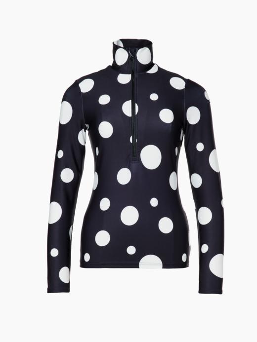 Goldbergh - Dottie Ski Pully - dot black - 女装 - 速干 - 斑点黑色 商品图0