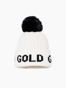 Goldbergh - Hodd Beanie - cream/black - 女装 - 毛线帽 - 奶油色/黑色