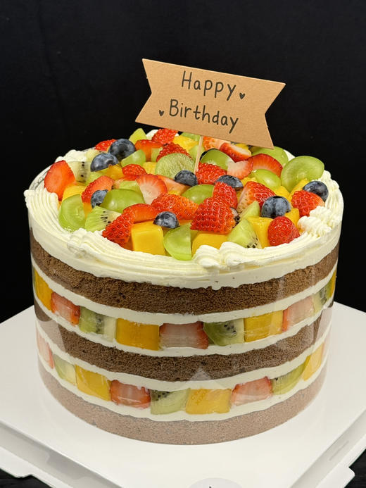 巧克力水果缤纷裸蛋糕 商品图0