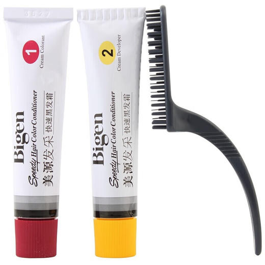 bigen美源发彩染发剂植物纯染发膏884s 天然棕色80g+特惠装 黑发霜遮盖白发男女用 商品图3
