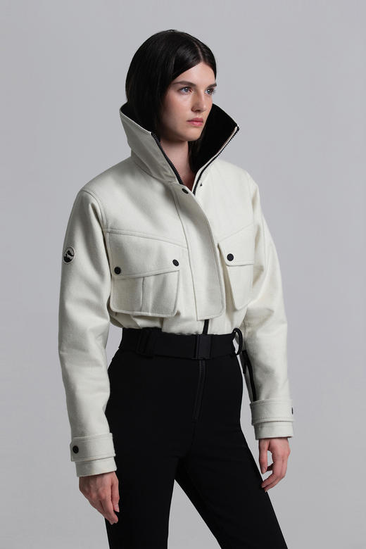 Cordova - Telluride Ski Suit - Natural/Onyx - 女装 - 连体滑雪服 - 白色/黑色 商品图4