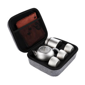 银蚁纯钛西施茶壶钛茶壶泡茶家用户外钛合金茶壶耐高温钛茶具套装 银蚁户外 西施壶五件套 钛晶款