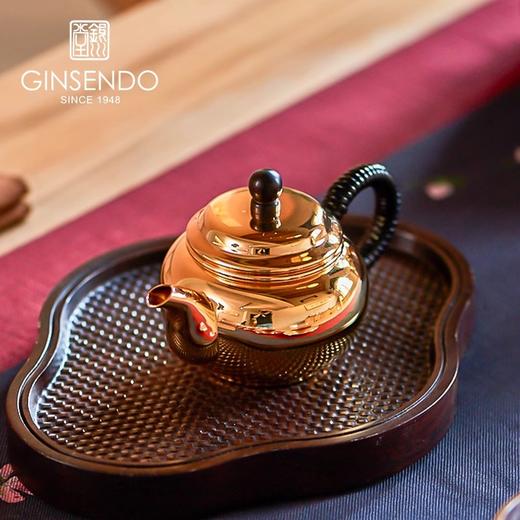 银本铺泡茶壶银壶镀金日本进口纯手工茶具乌龙日式茶壶公道杯一体茶仙洋银乌龙小茶壶 商品图6