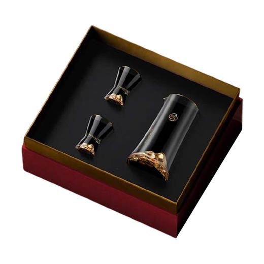 C-KL9017凯洛诗江山白酒礼盒套装一壶两杯无铅水晶分酒器家用 商品图0