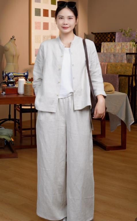 【抖音专属】阔腿裤(20709251-蜜合) 商品图0