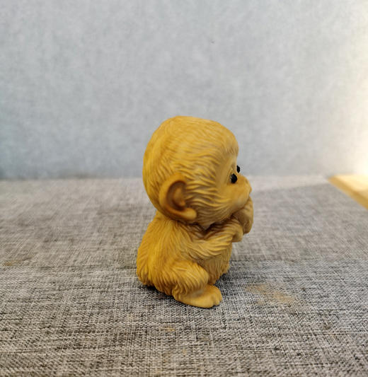 Q萌可爱小猴°黄杨摆件/挂件 商品图2