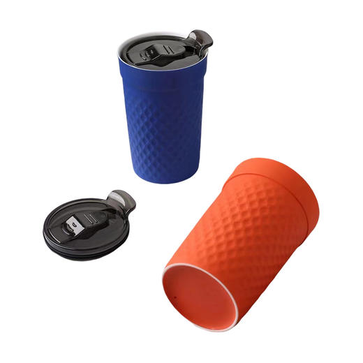 景德镇陶瓷咖啡杯创意男女情侣杯子保温防烫随手杯水杯 双层陶瓷桌面杯(不可装水进包） 商品图0