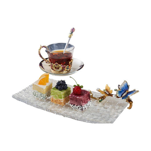 E-LB-91540J 轻奢时光咖啡杯盘套装 罗比罗丹 精工珐琅 商品图0