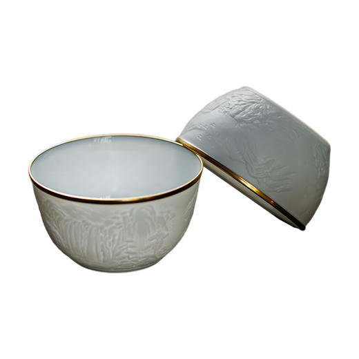 B-SST-3002素手堂 玉泥线雕鎏金杯 千里江山 商品图0