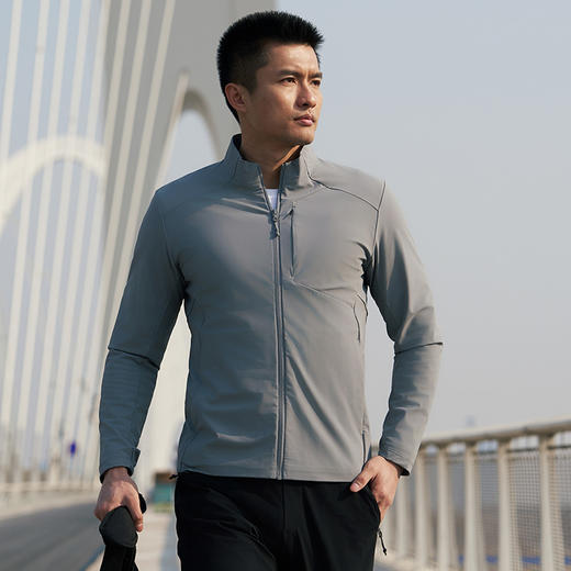 隐之轻鹿针织抗UV立领夹克外套男夏季款外套男士防晒衣外套 商品图3