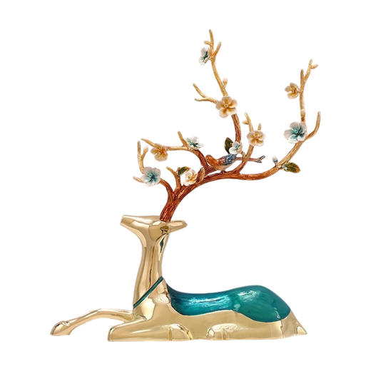 E-ZL-G-722  珐琅彩卧鹿摆件 商品图0