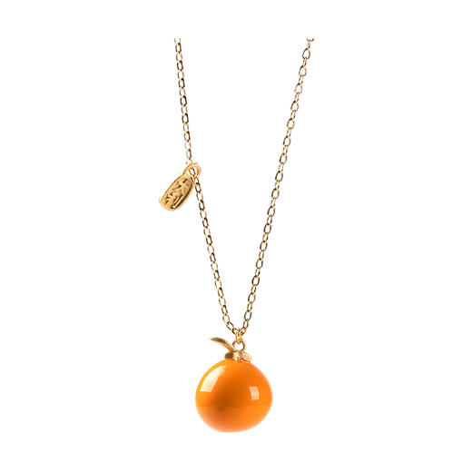 凡华造物大桔大利新中式项链女925银小众陶瓷设计高级感锁骨链大桔大利吊坠 商品图0