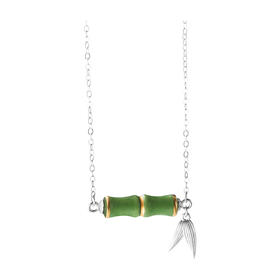 凡华造物竹节项链女925银小众设计锁骨链轻奢吊坠