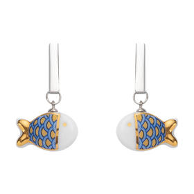 凡华造物鱼悦925银耳钉女小众设计轻奢耳环高级百搭新款气质耳饰鱼悦短款耳钉