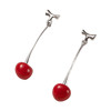 凡华造物樱桃原创925银耳钉女轻奢耳环小众设计感新款百搭耳饰 樱桃长款耳钉 商品缩略图0
