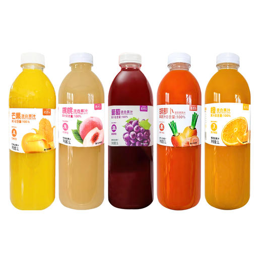 植然乐 橙|桃桃|芒果|胡萝卜|葡萄混合果汁1L 商品图5