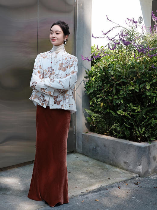 盛唐牡丹|丝绒烫金双面穿外套-不夹棉 商品图2