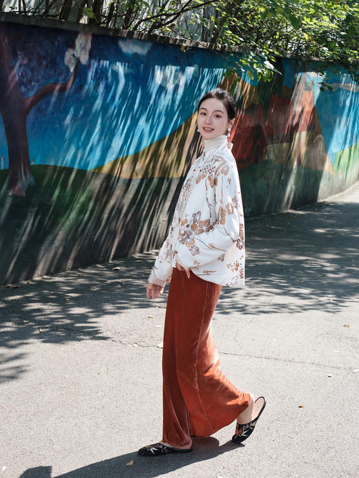 盛唐牡丹|丝绒烫金双面穿外套-不夹棉 商品图10