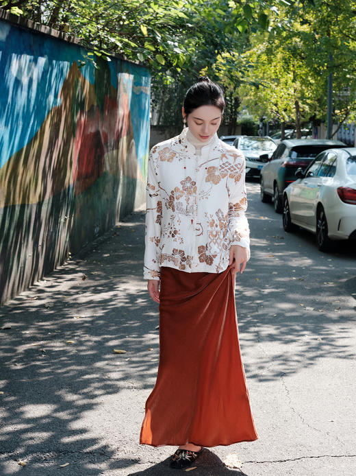 盛唐牡丹|丝绒烫金双面穿外套-不夹棉 商品图9