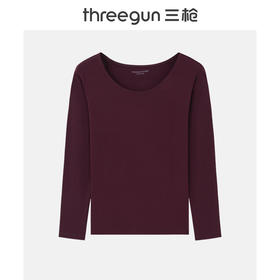Threegun三枪 【维耐寒薄加暖】圆领女士长袖上衣打底衫-23086A211