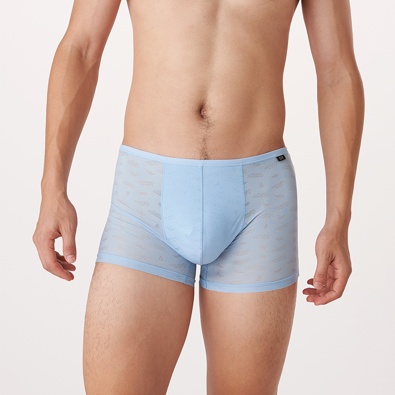 都市丽人男士内裤平角裤简约基础锦纶提花单品内裤FK1BA6