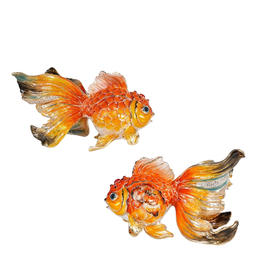 诺诗曼 富贵有余对装鱼客厅书房办公室玄关新中式摆件新婚贺礼乔迁贺礼