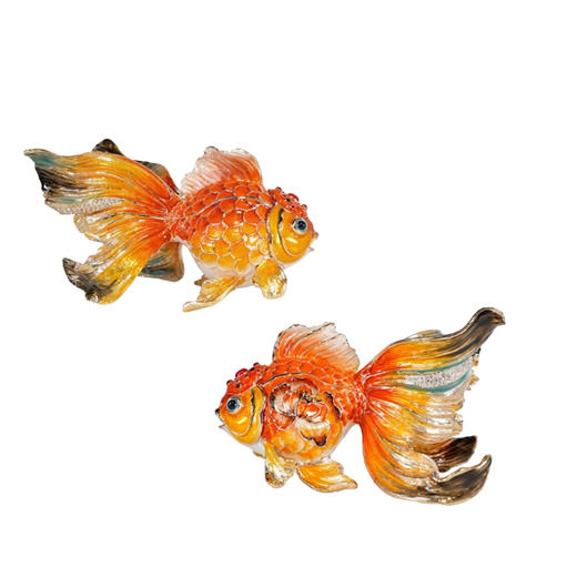 诺诗曼 富贵有余对装鱼客厅书房办公室玄关新中式摆件新婚贺礼乔迁贺礼 商品图0