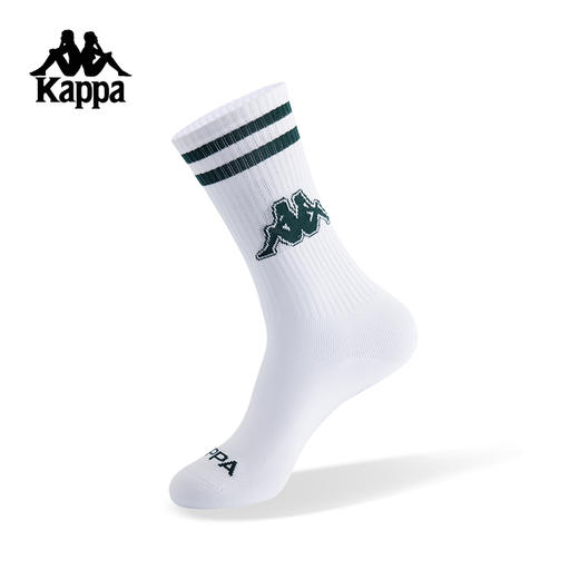 Kappa卡帕背靠背复古运动长筒袜男2024新年红休闲高腰跑步袜子女款K0F28WG86 商品图2