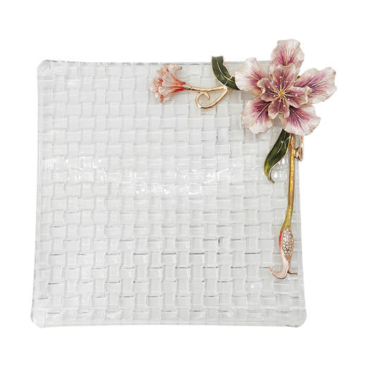 E-N-H0376/0375 诺诗曼 花开似锦珐琅果盘碟 商品图0