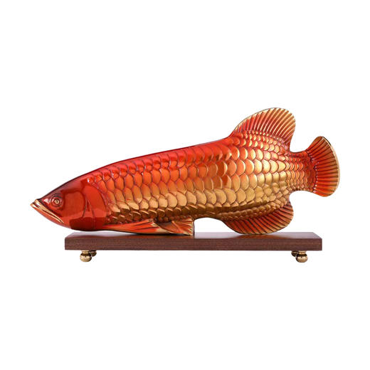 E-YM-FK079 纯铜富贵金龙鱼摆件（365*60*150）（带底座） 商品图0