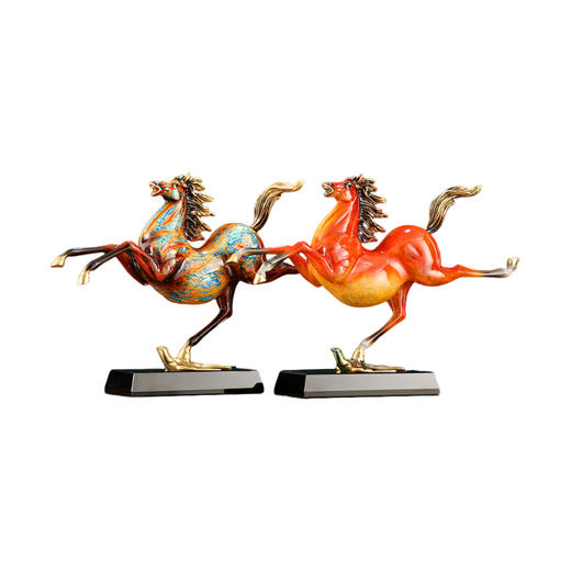 E-YM-FK153 彩铜 马踏飞燕纯铜摆件（370*100*270） 商品图0