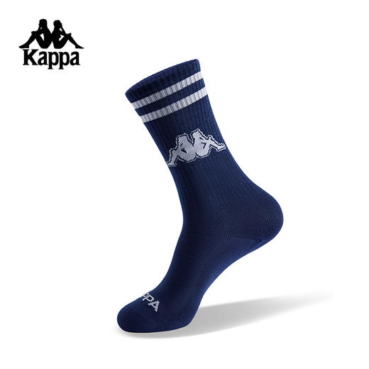 Kappa卡帕背靠背复古运动长筒袜男2024新年红休闲高腰跑步袜子女款K0F28WG86 商品图1