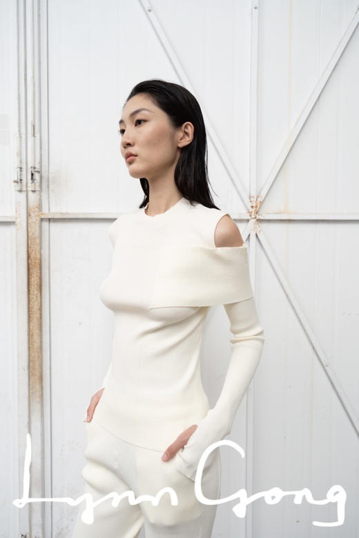 插片露肩针织衫 商品图0