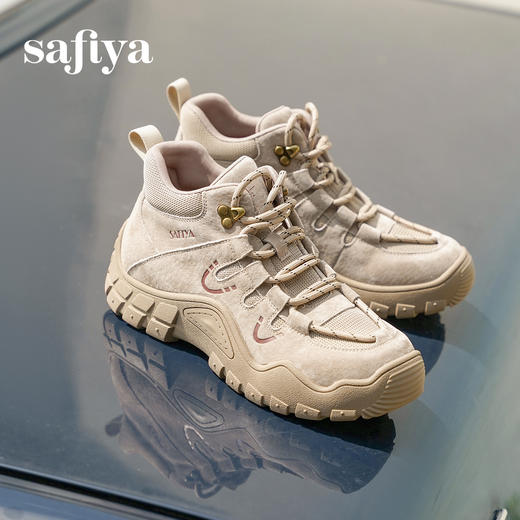 预售12天|Safiya/索菲娅2025秋冬徒步登山防滑厚底复古工装休闲户外鞋 SFD4112405 商品图4