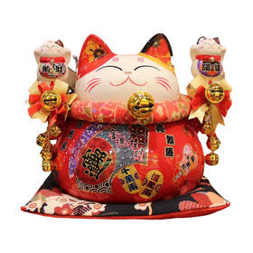 9寸大愿成就招财猫红猫存钱罐23*19*22开业礼送新婚送女士生日礼物