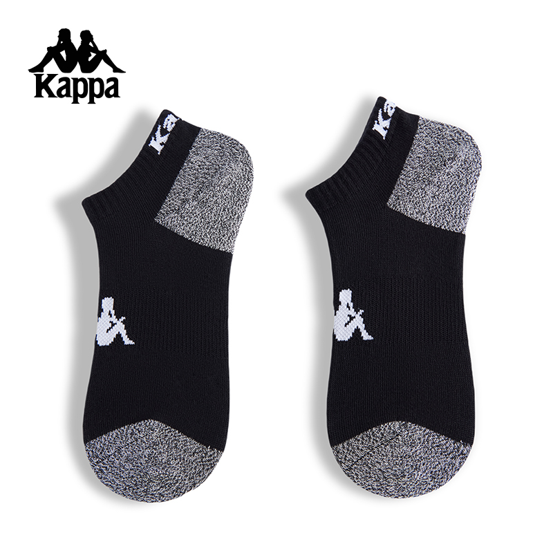 Kappa卡帕背靠背2024新款运动船袜男复古跑步棉袜低腰袜短筒女袜K0FW8WC35