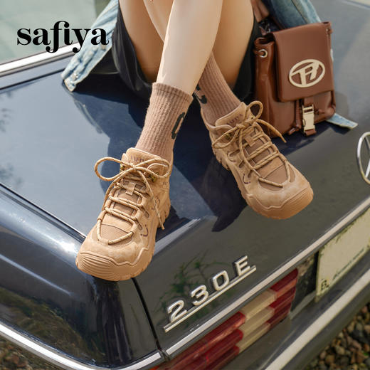 预售12天|Safiya/索菲娅2025秋冬徒步登山防滑厚底复古工装休闲户外鞋 SFD4112405 商品图6