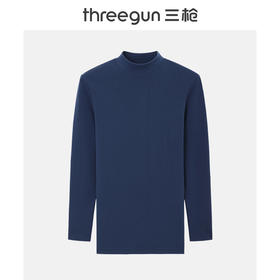 Threegun三枪 【舒肤棉】半高领男士长袖上衣打底衫-23543A011
