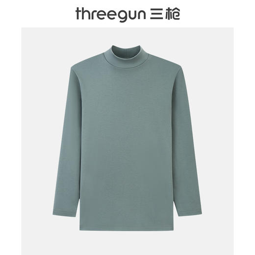 Threegun三枪 【舒肤棉】半高领男士长袖上衣打底衫-23543A011 商品图1