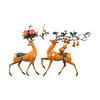 E-QK-BJ1220 五福临门大号铜鹿摆件 商品缩略图0