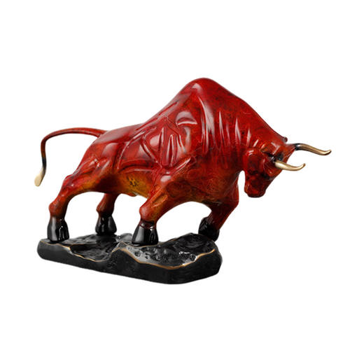 E-WS-A0012/0013开拓牛 纯铜摆件热灼色 商品图0